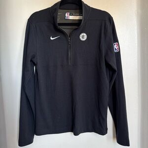 NBA Black 1/4-Zip Jacket with Clippers Logo